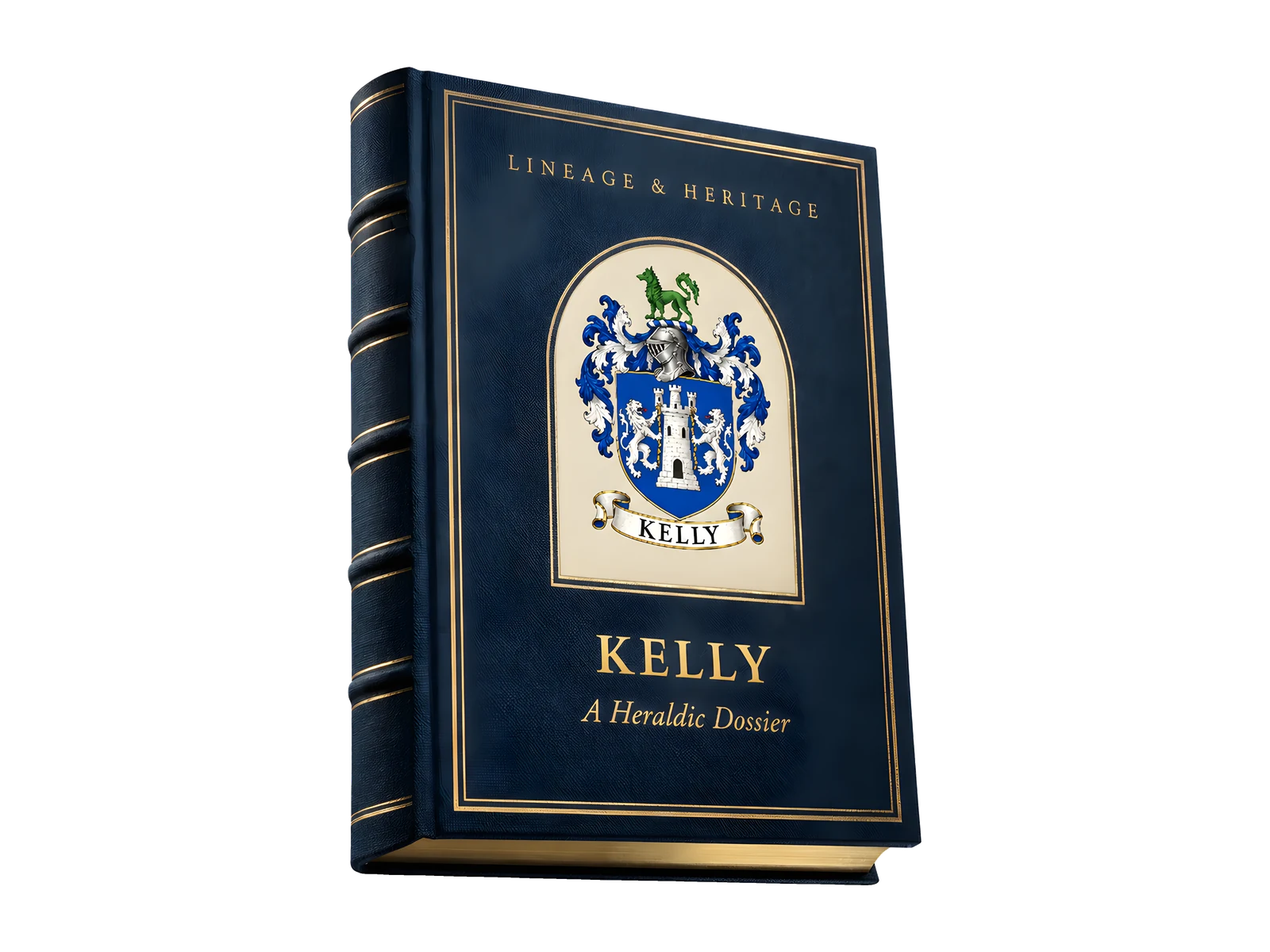 The Coat of Arms Book, hardcover, with the family name on the cover