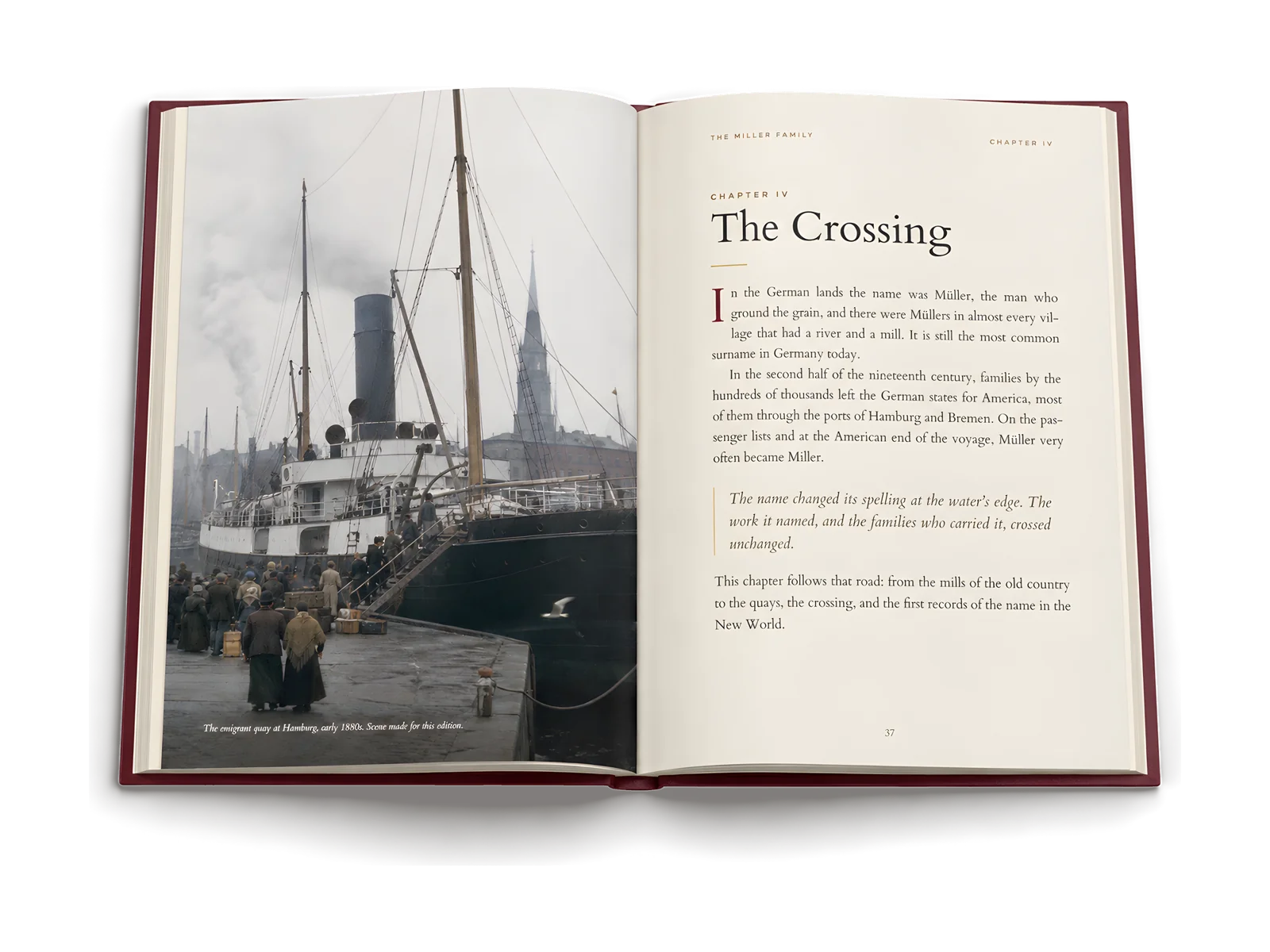 The Family Legacy Report, open at an inside page