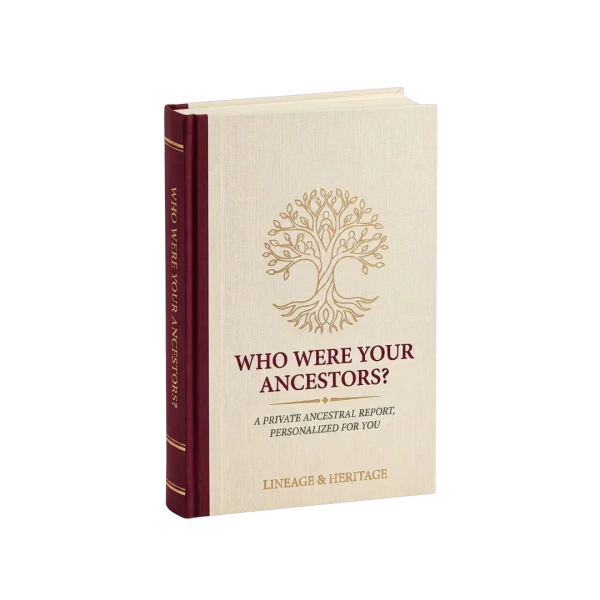 Family Legacy Report Starter edition, ivory hardbound ancestry report