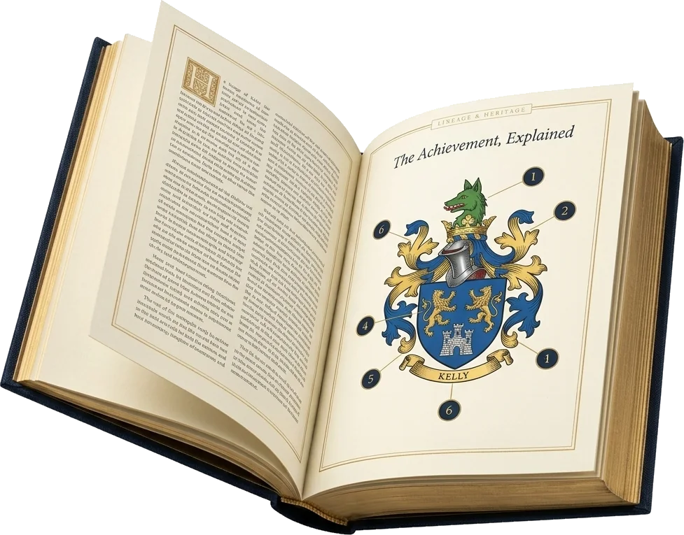 The book open at the achievement plate