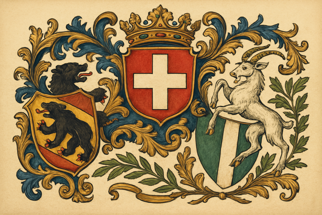 Swiss Heraldry: Cantonal Arms, Crosses & Family Traditions