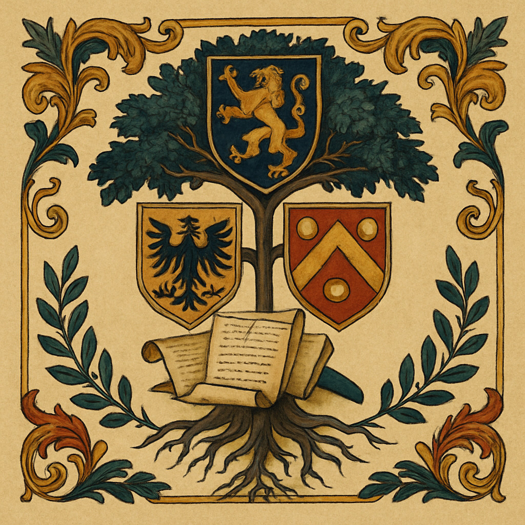The Problem of the Third Generation — heraldic illustration