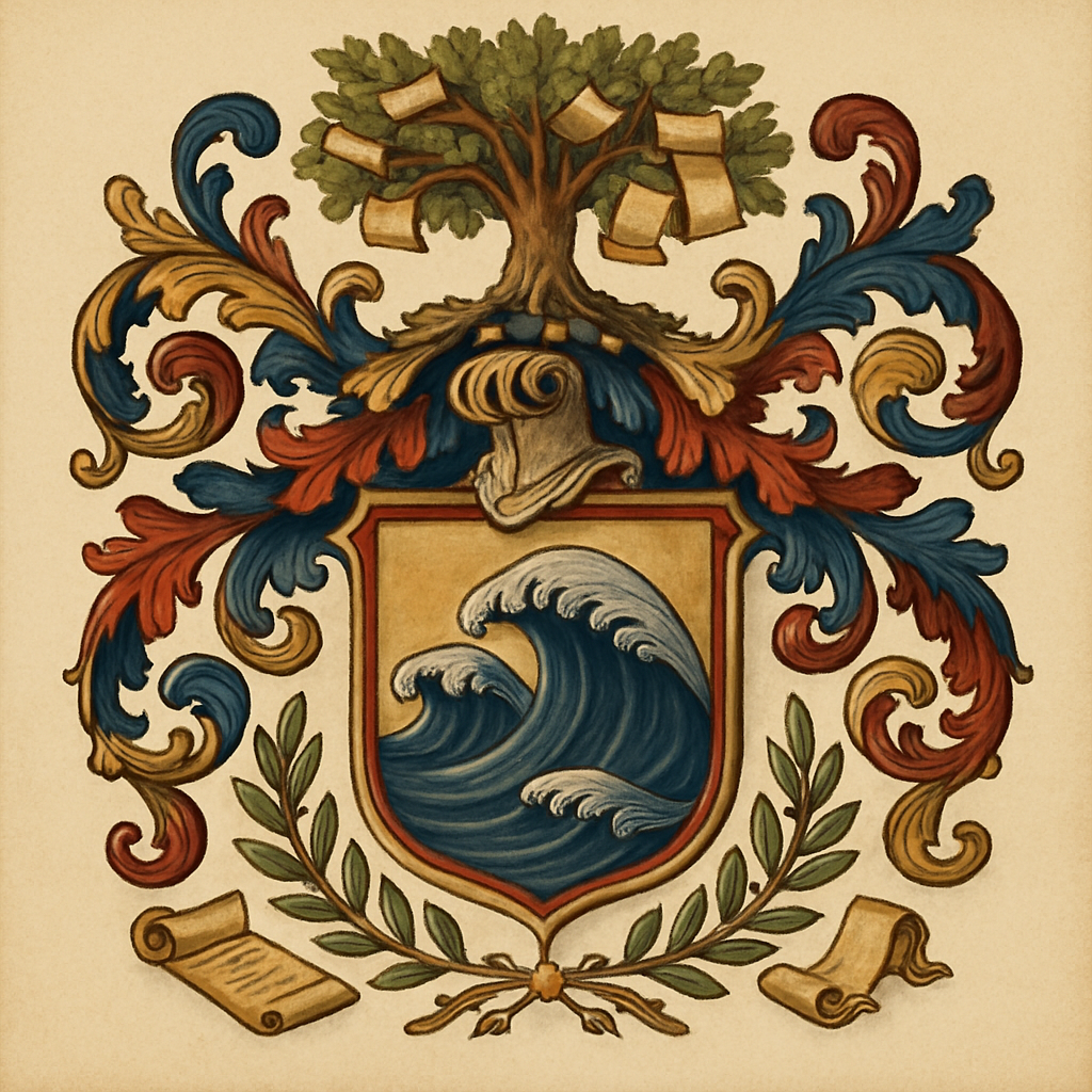 The Great Waves of Immigration — heraldic illustration