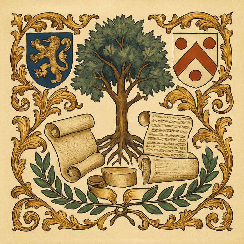 Names as Compressed History — heraldic illustration