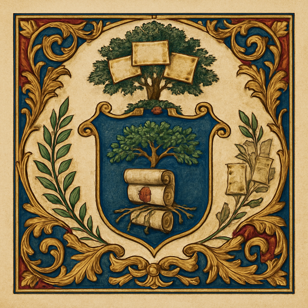 The Weight of Continuity — heraldic illustration