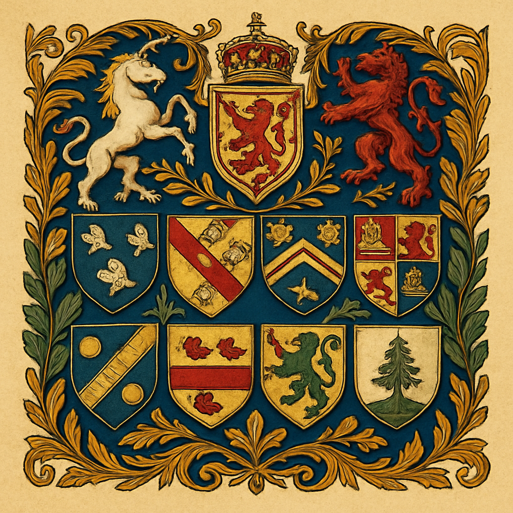 Scotland's Major Clans & Their Heraldic Shields — heraldic illustration