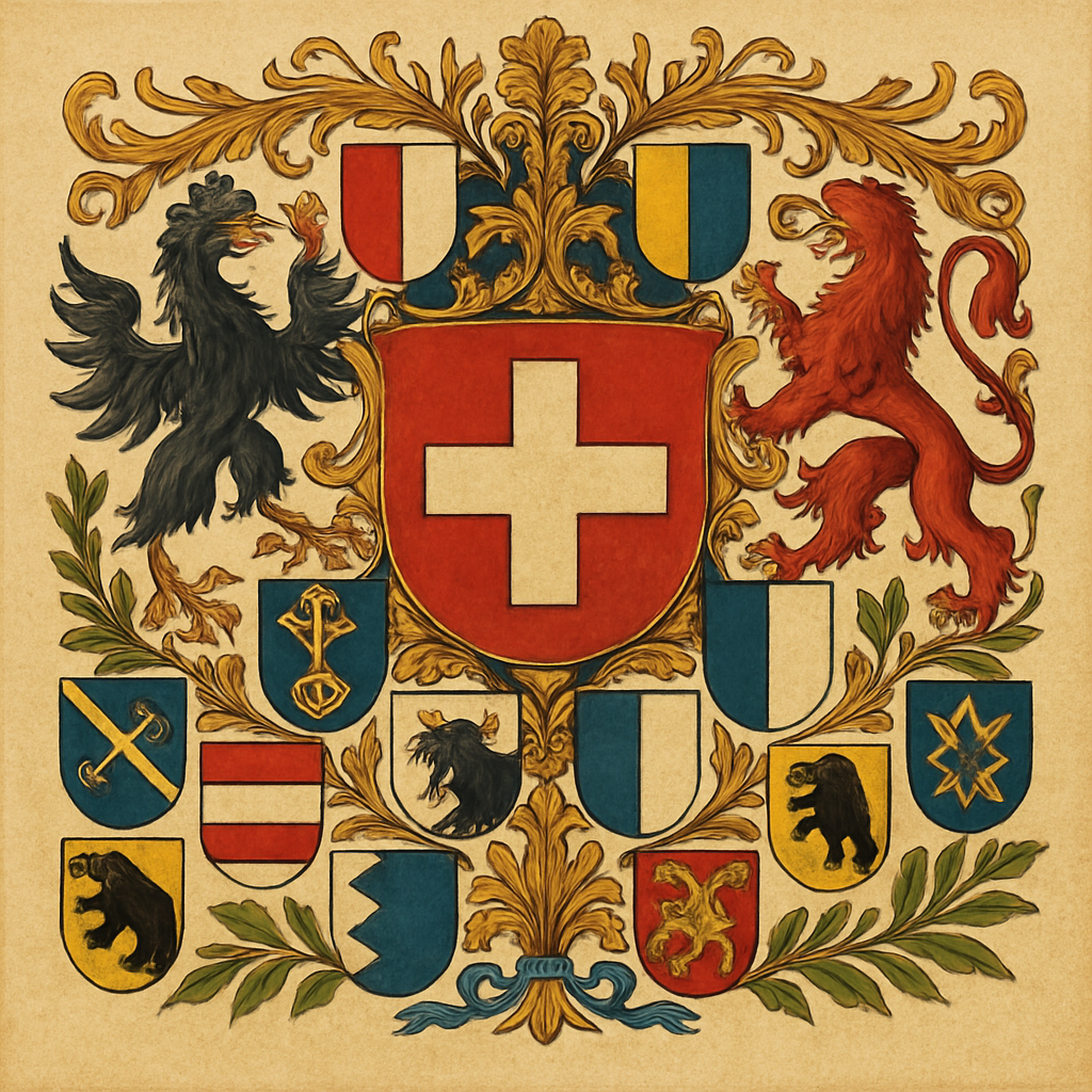 The Swiss Confederation and Heraldry — heraldic illustration
