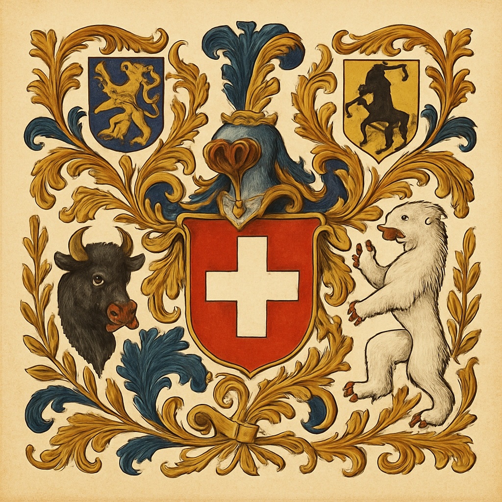 Swiss Family Heraldry — heraldic illustration