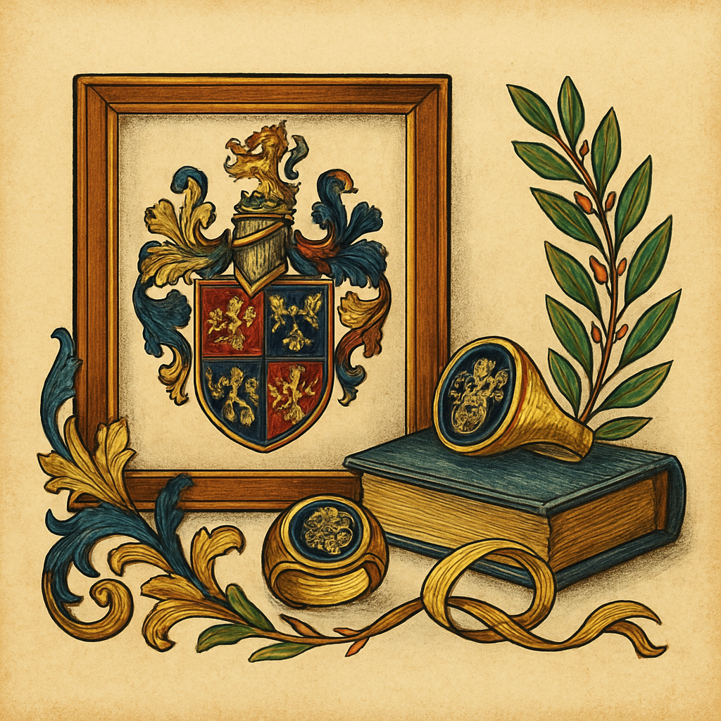 For the History Lover Who Wears Their Heritage — heraldic illustration
