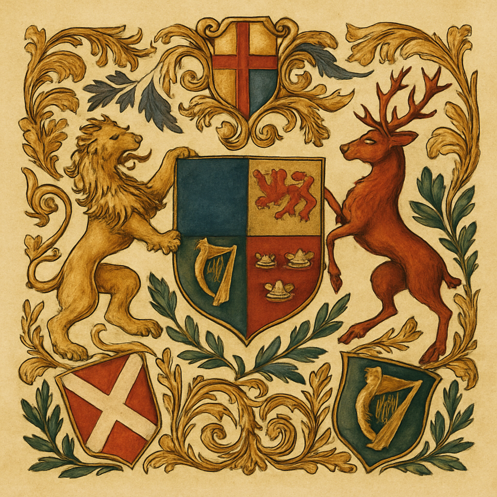 The Most Common Irish Surnames — heraldic illustration