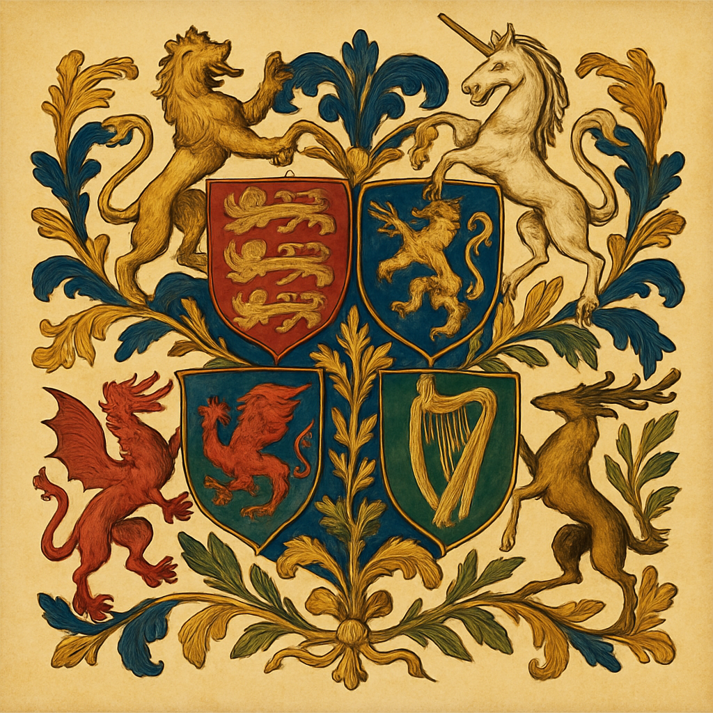 The Most Common English Surnames — heraldic illustration