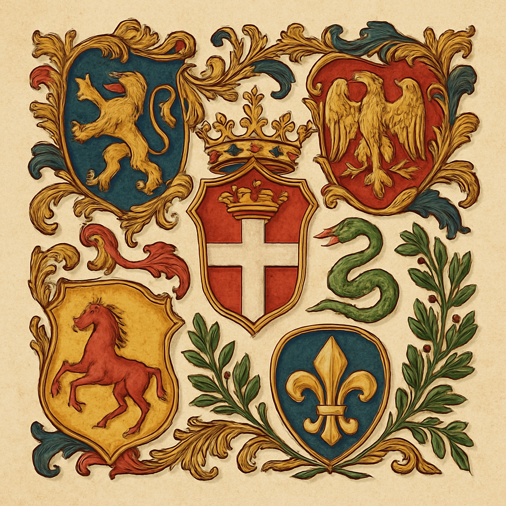 Symbols in Italian Heraldry — heraldic illustration