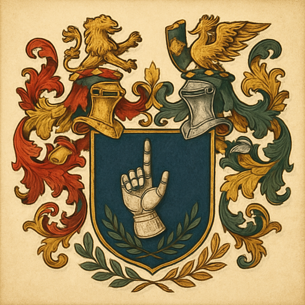 The Technical Answer — heraldic illustration