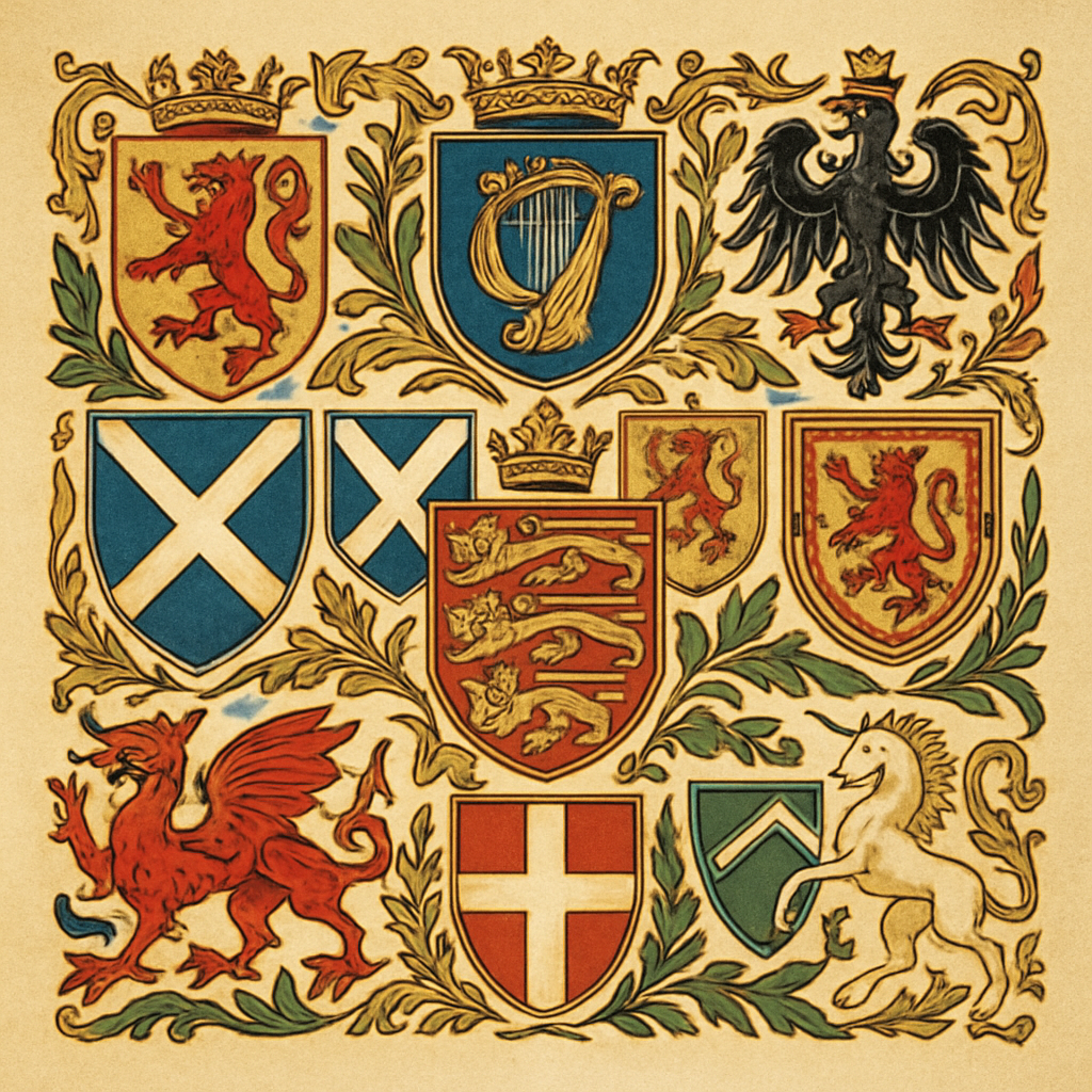 The Clan System and Heraldry — heraldic illustration